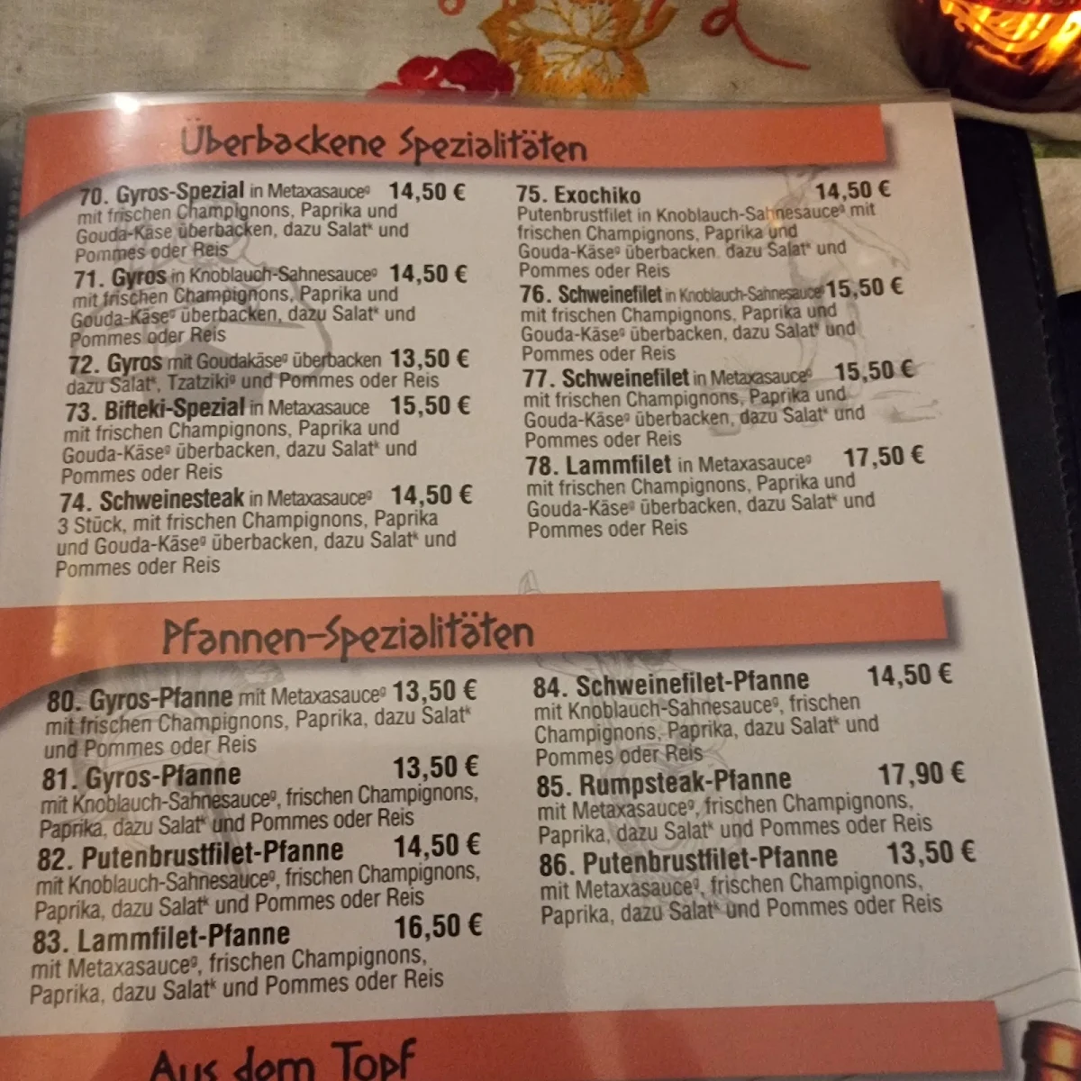 Speisekarte photo 3