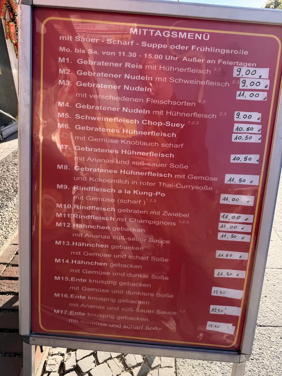Speisekarte, Phönix Asia Food