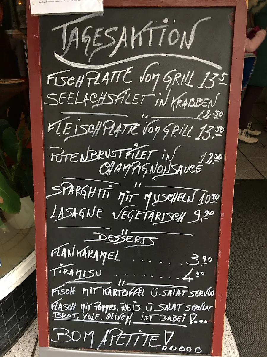 Speisekarte, Restaurant Casa Madeira