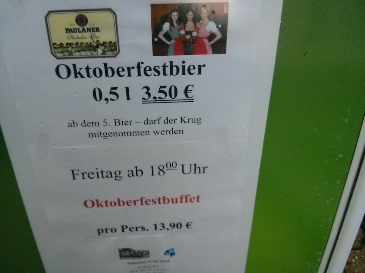 Speisekarte, Schneider in der Ried