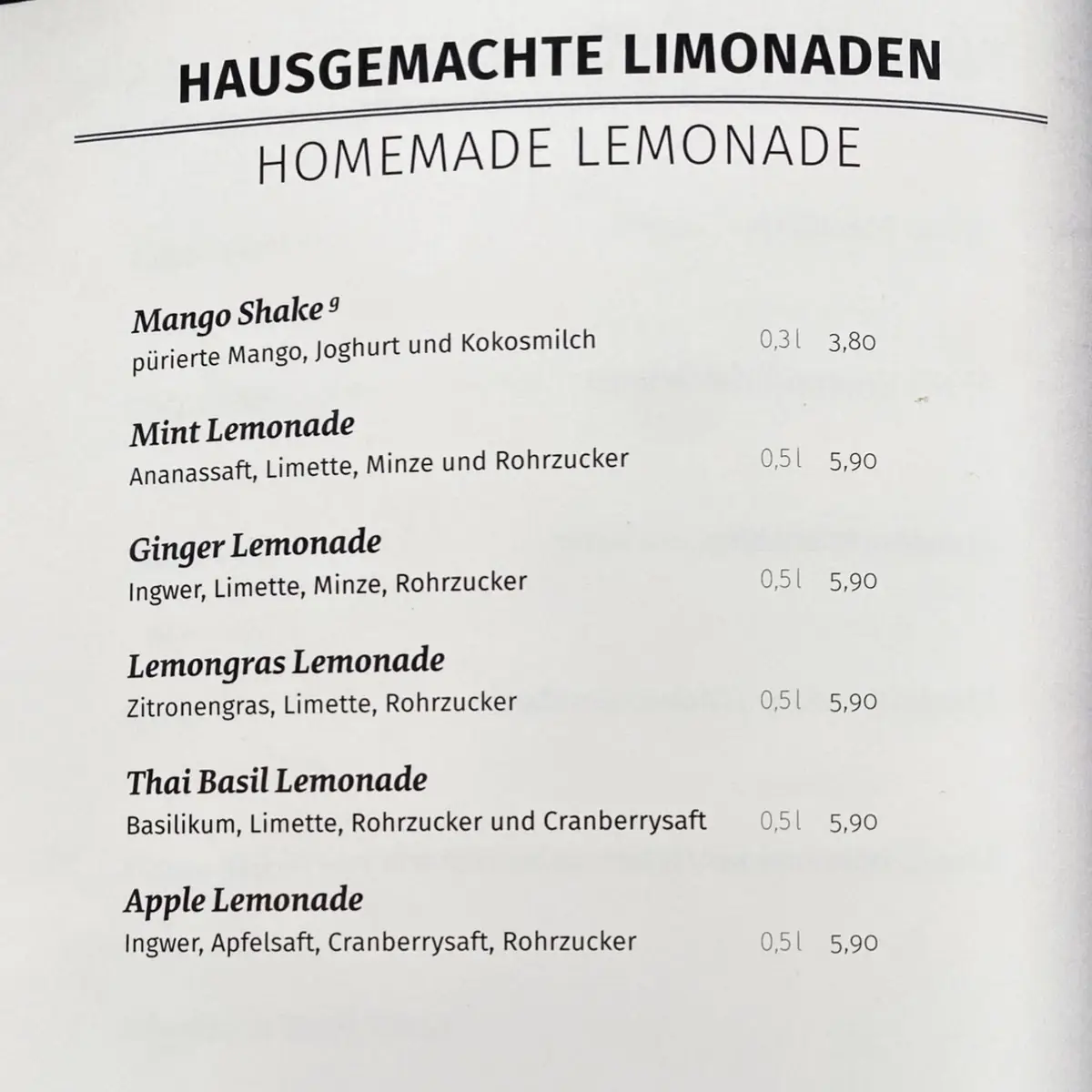 Speisekarte photo 10