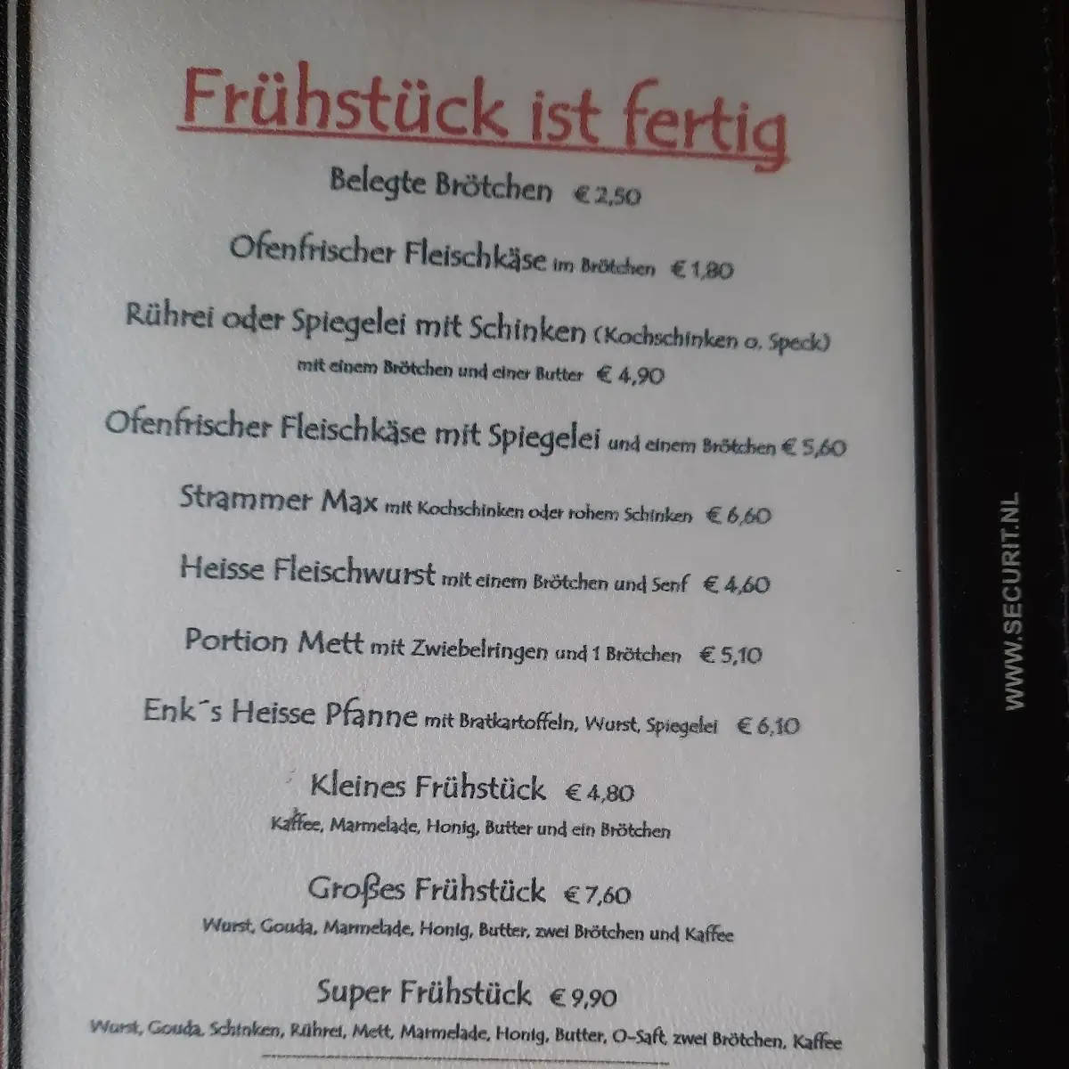 Speisekarte photo 1