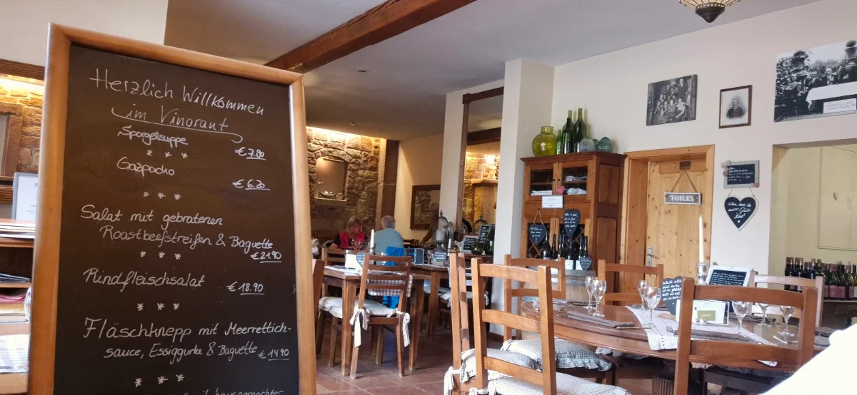 Speisekarte, Restaurant VINORANT Fleischmann-Krieger