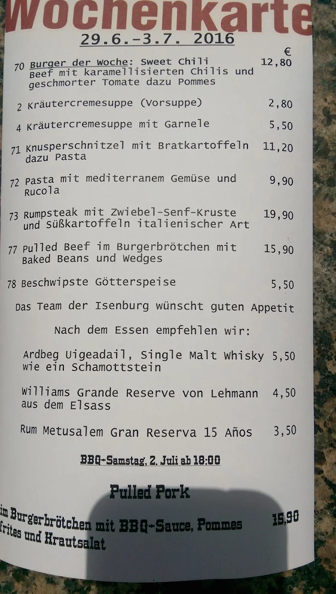 Speisekarte photo 3