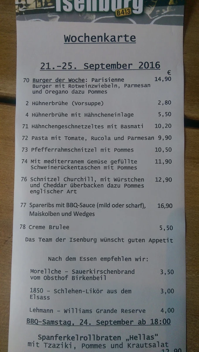 Speisekarte photo 4