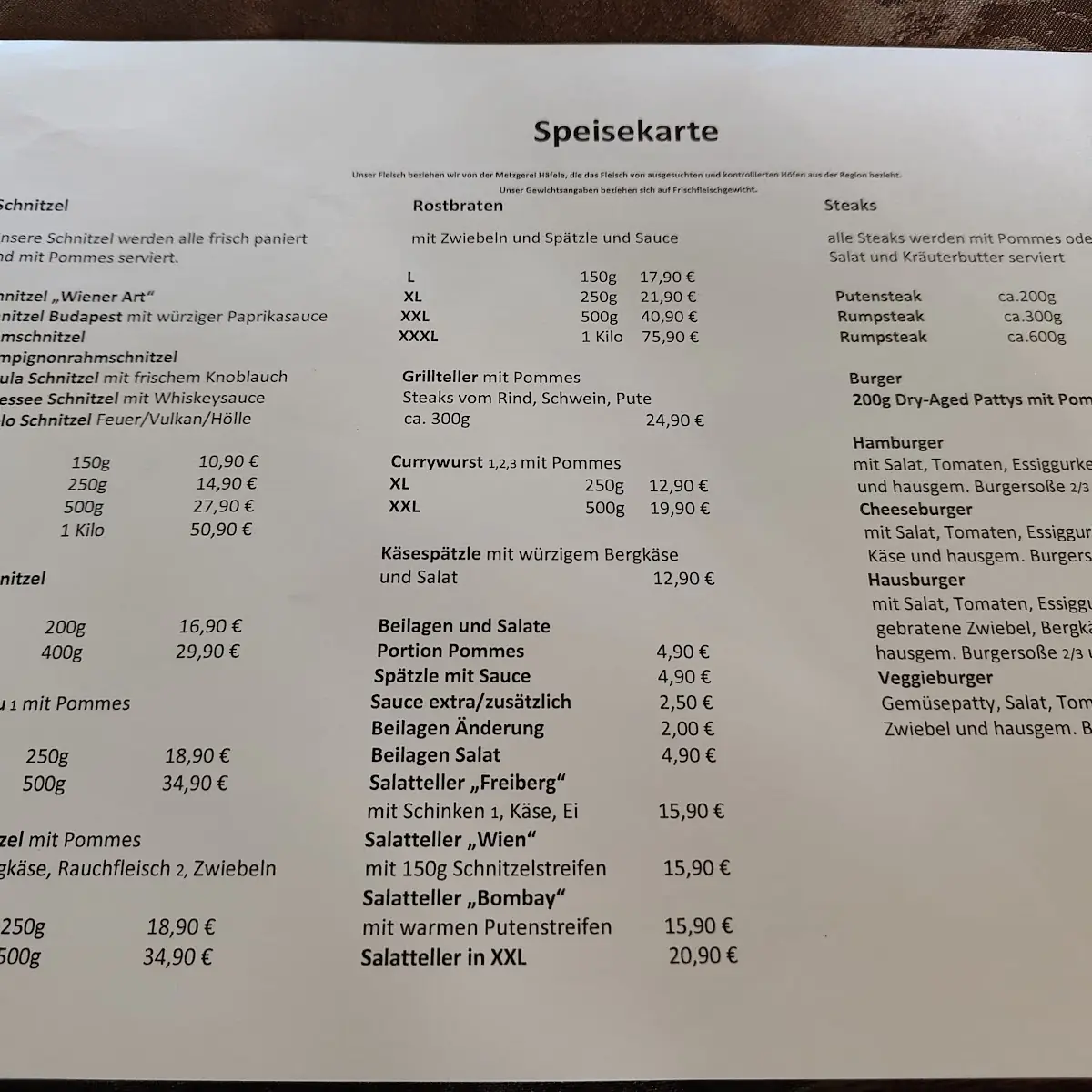 Speisekarte photo 2