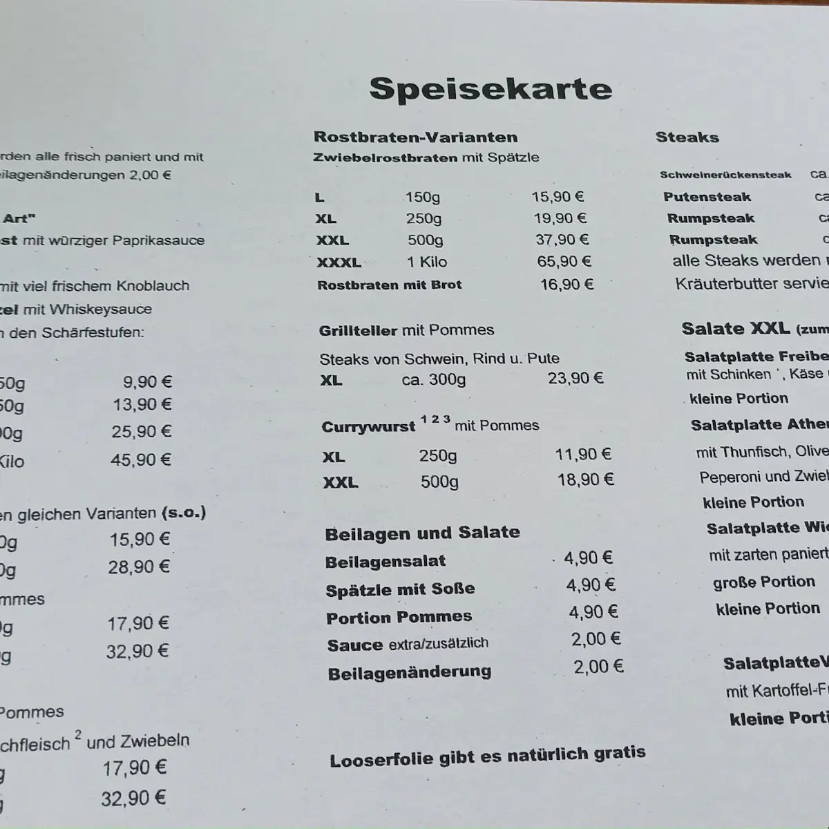 Speisekarte photo 7