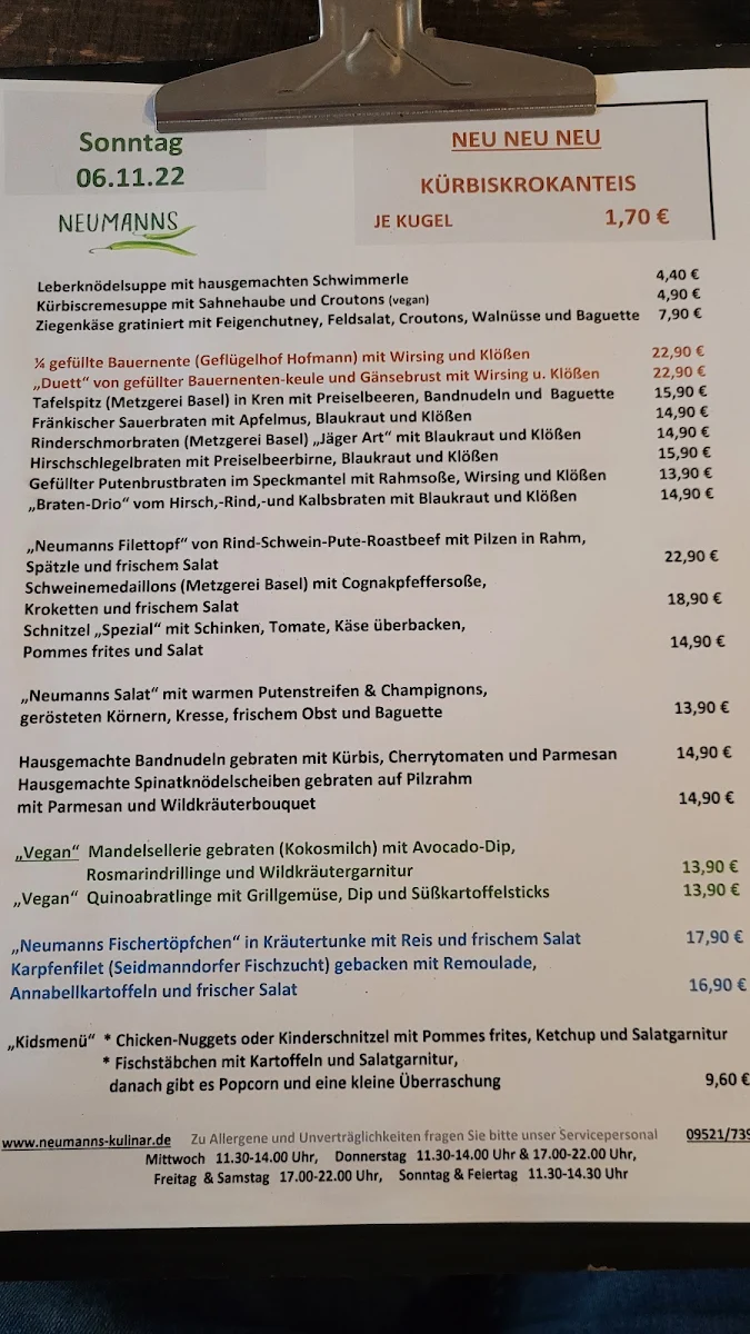 Speisekarte photo 2