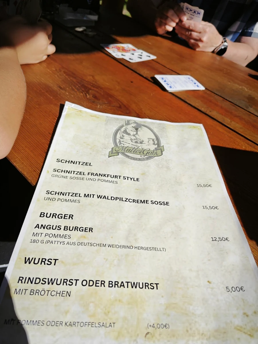 Speisekarte, Mutter Gabi - Biergarten