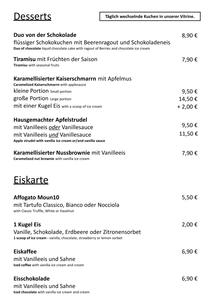 Speisekarte photo 1