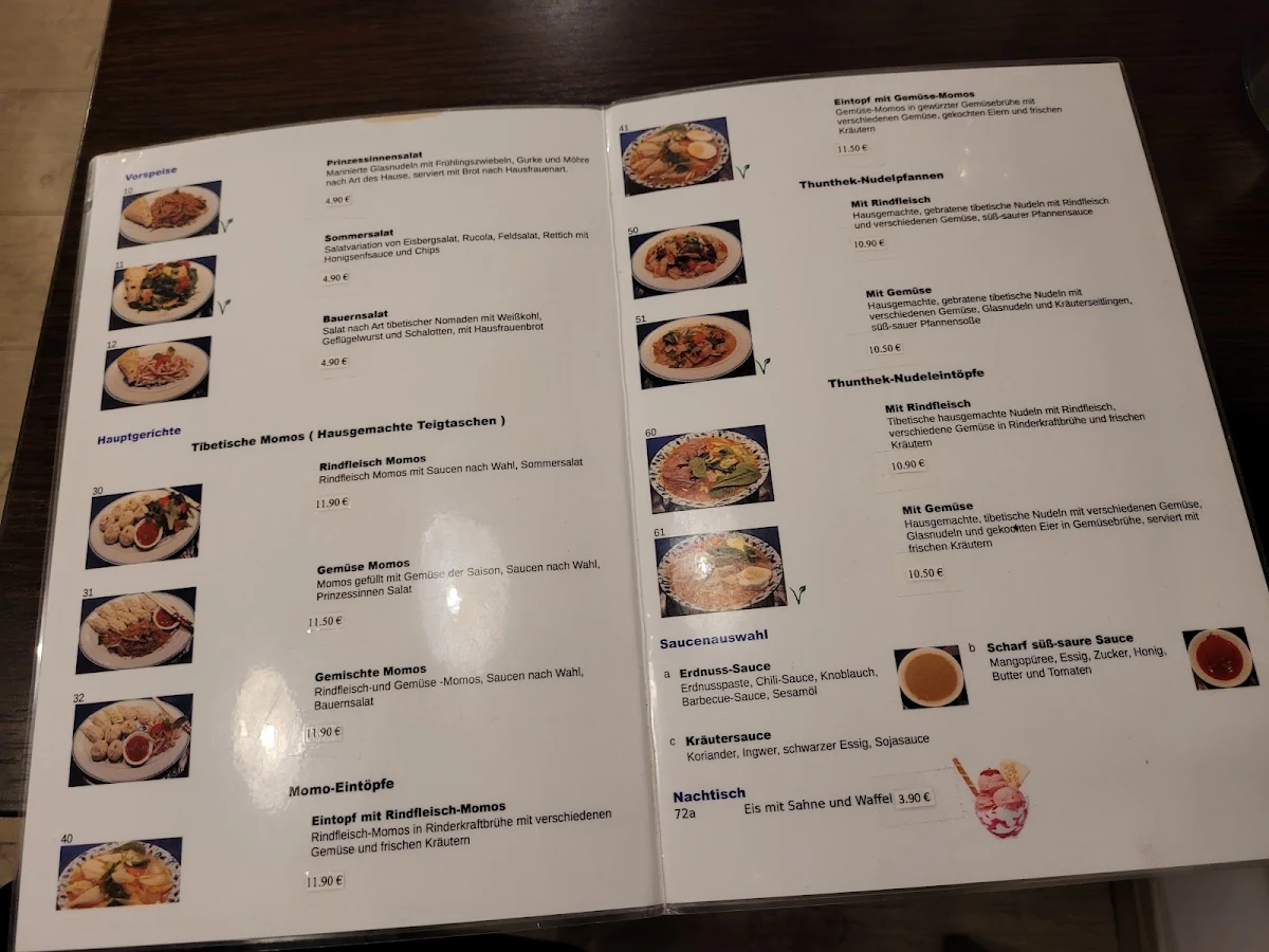 Speisekarte, Happy Momo