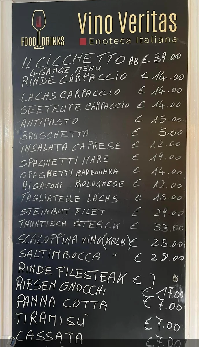 Speisekarte, Vino Veritas