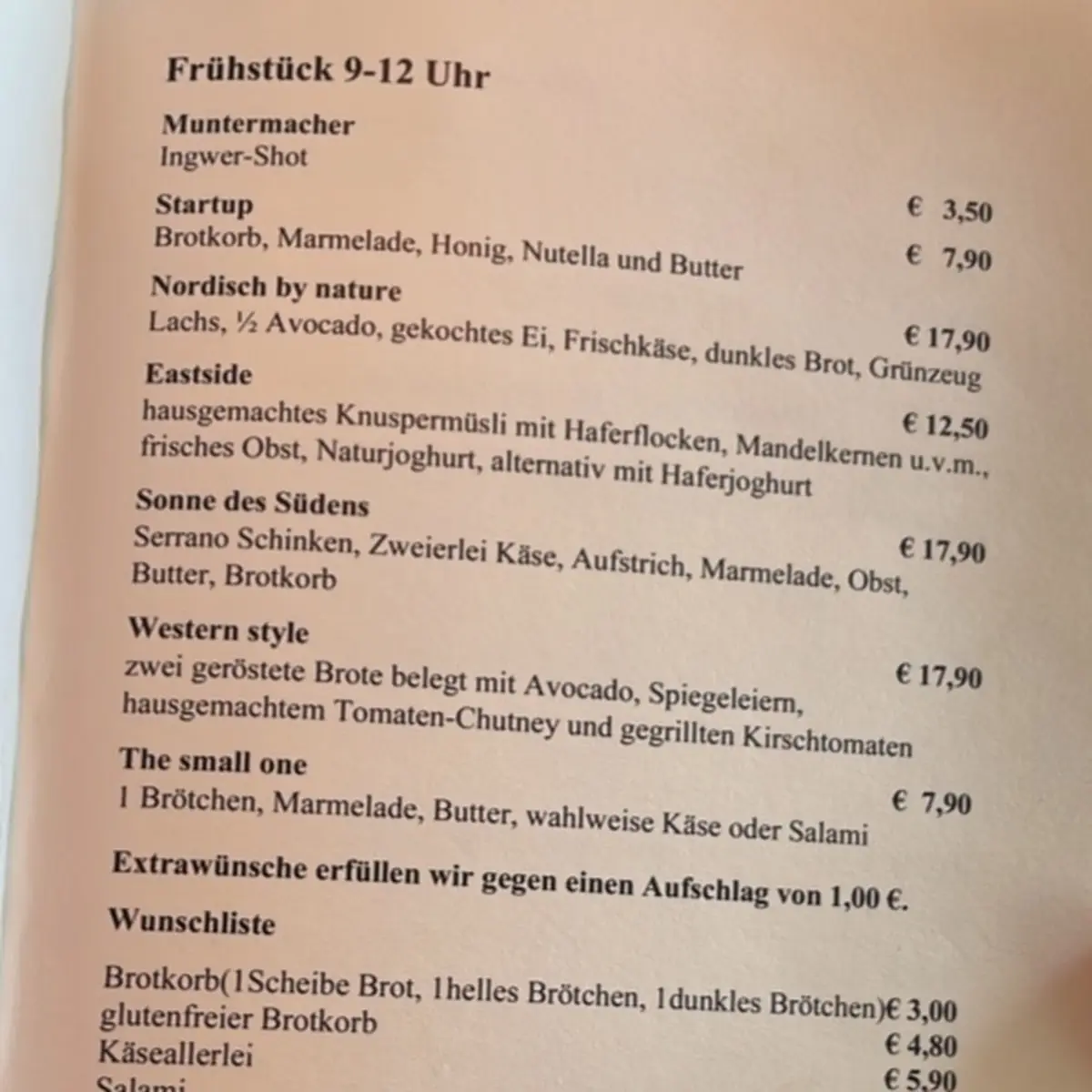 Speisekarte photo 2