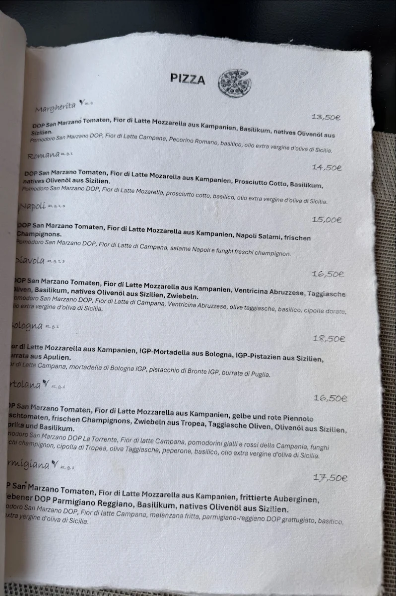 Speisekarte, ENO Ladenburg | Vinothek | Enoteca | italienisches Restaurant