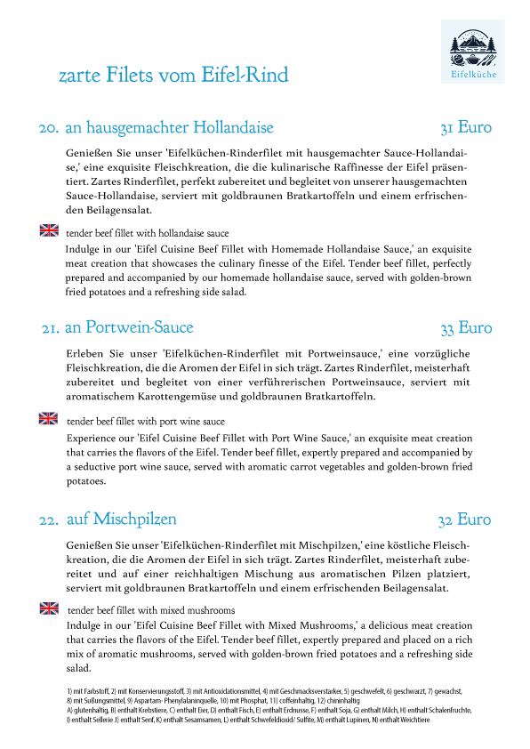 Speisekarte photo 5