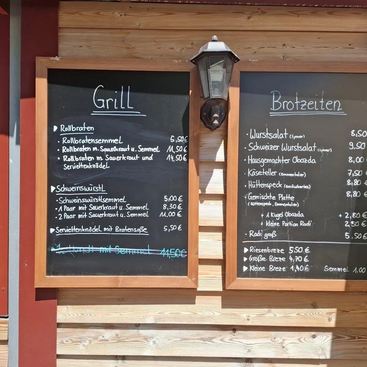 Speisekarte, Kämper Bräu Biergarten