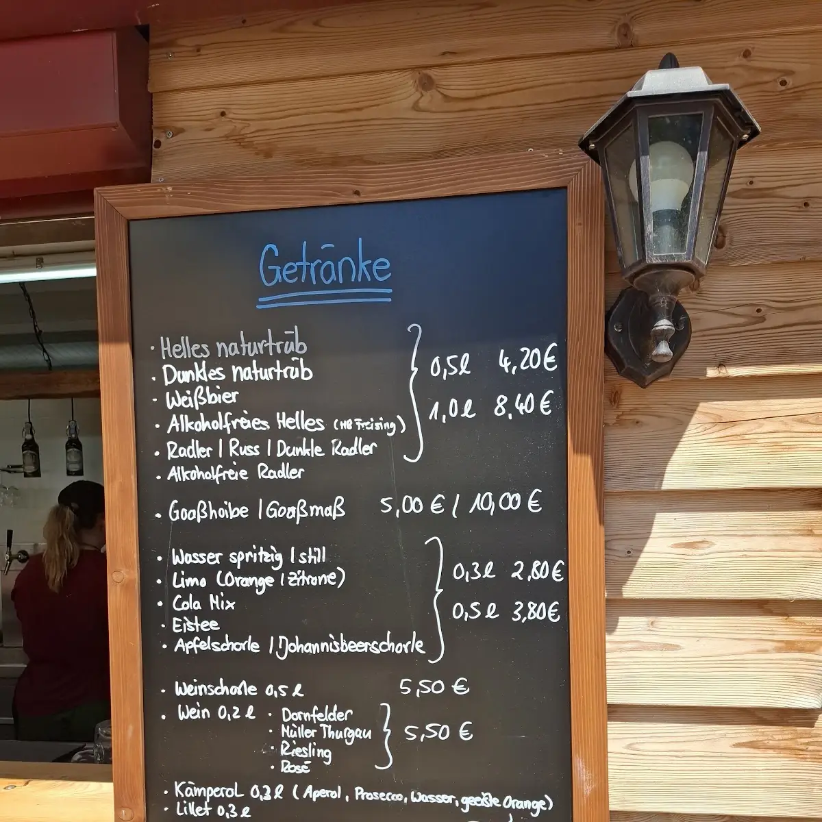 Speisekarte, Kämper Bräu Biergarten