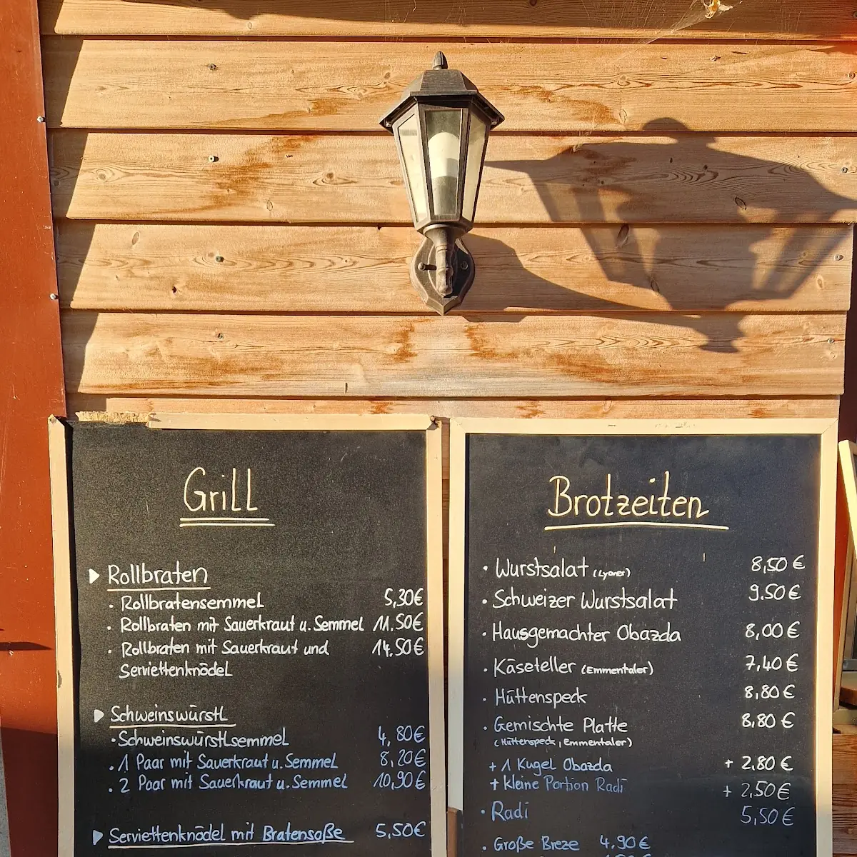 Speisekarte, Kämper Bräu Biergarten