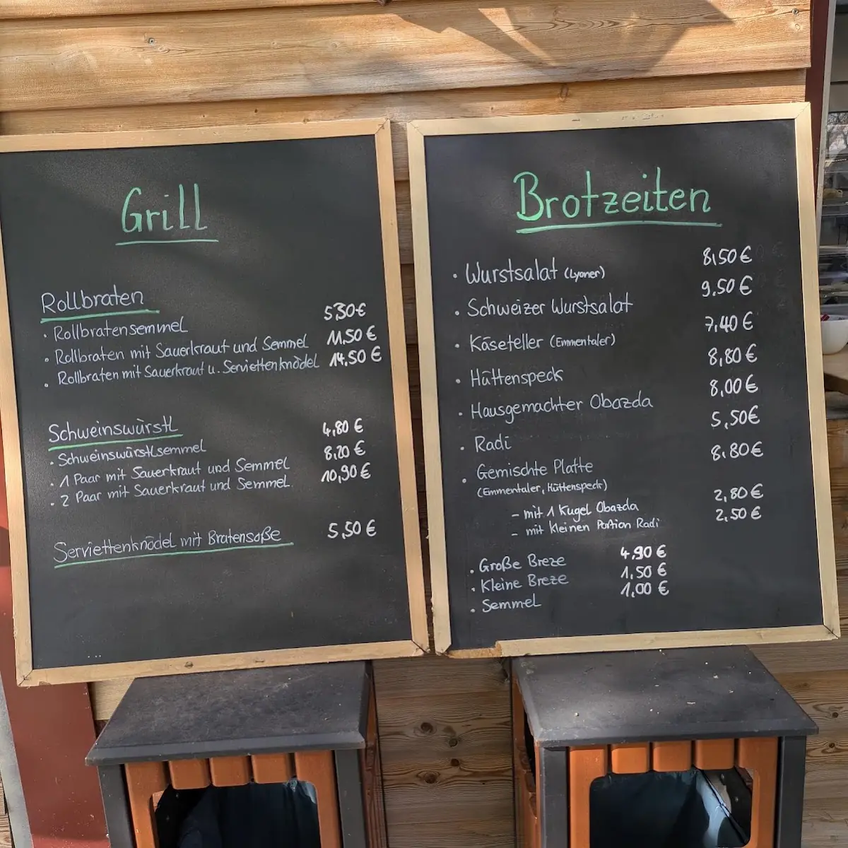 Speisekarte, Kämper Bräu Biergarten