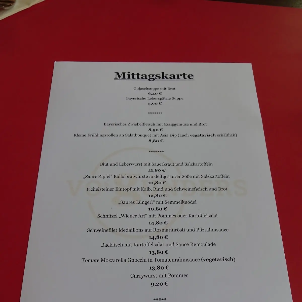 Speisekarte photo 6