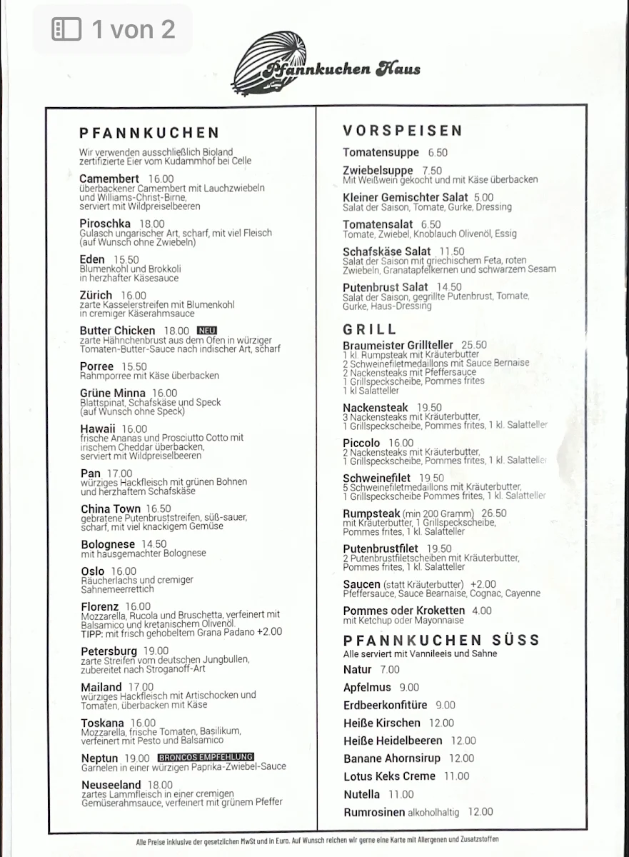 Speisekarte photo 2