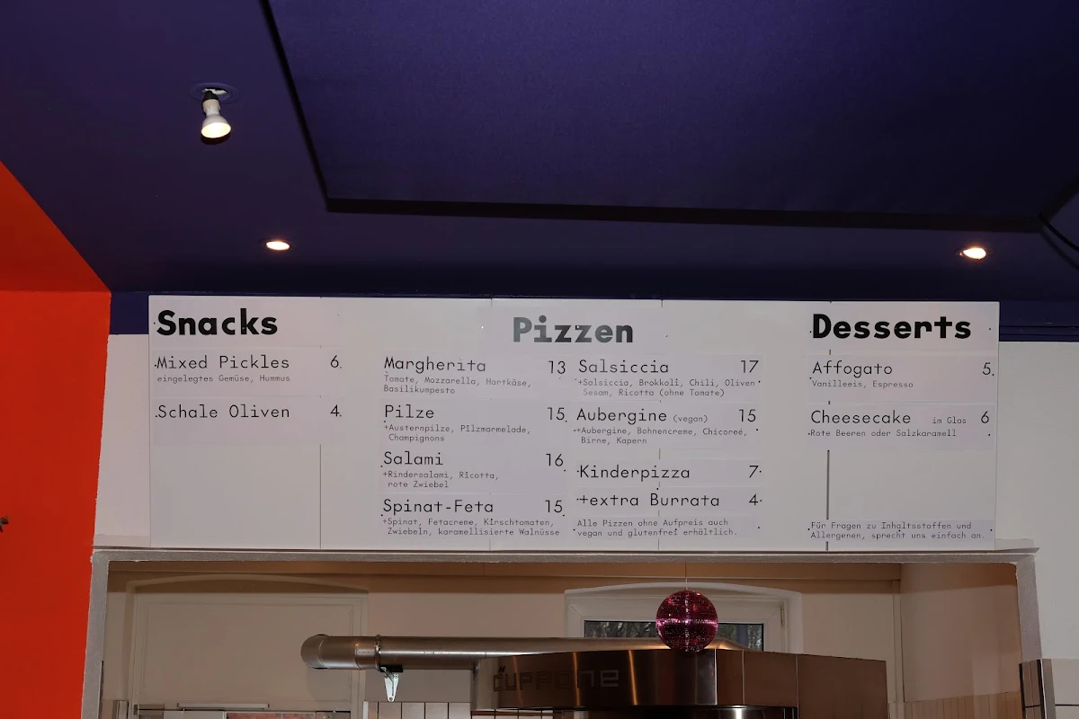 Speisekarte, Pizza Renate