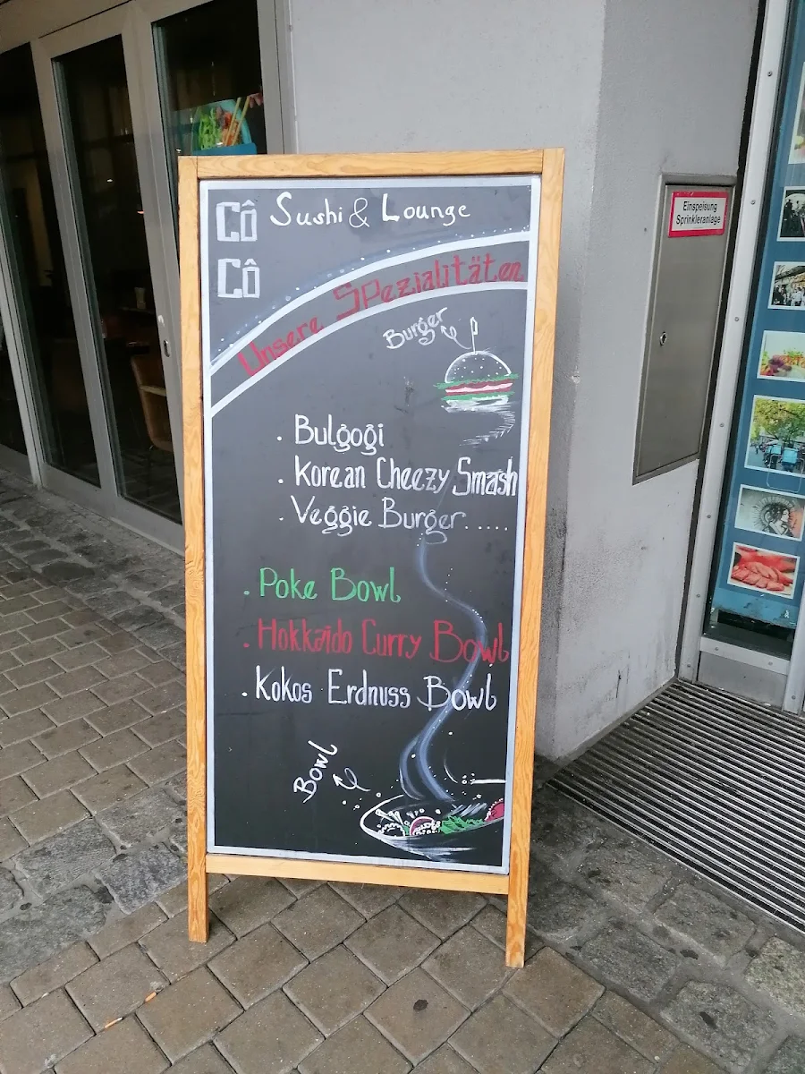 Speisekarte, CôCô Sushi & Lounge Erlangen