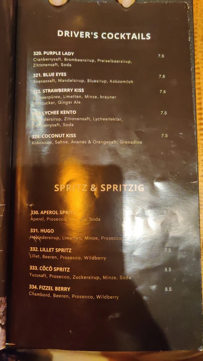 Speisekarte, CôCô Sushi & Lounge Erlangen
