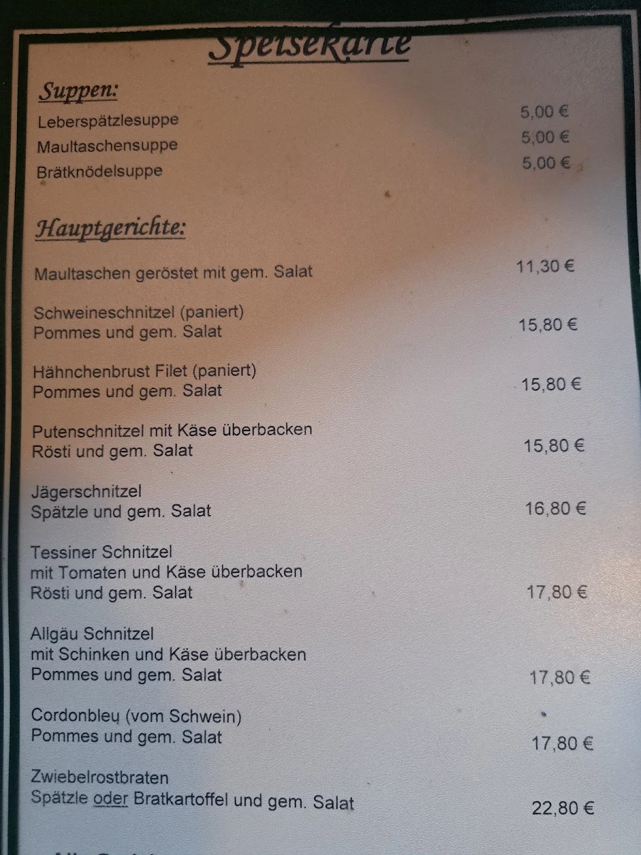 Speisekarte photo 1