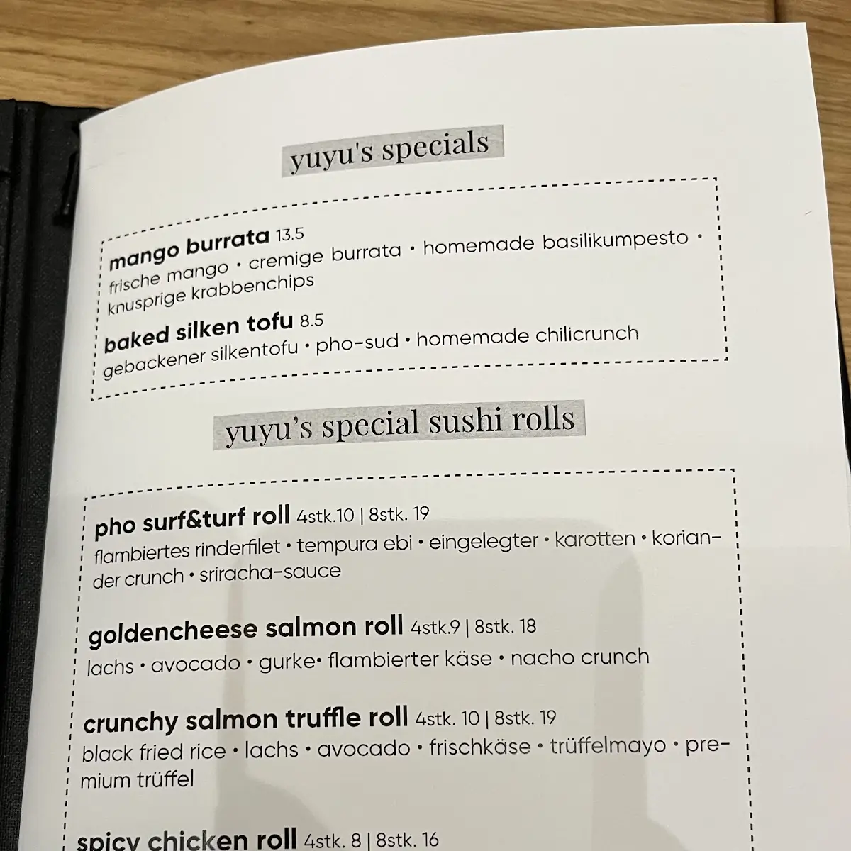 Speisekarte photo 1
