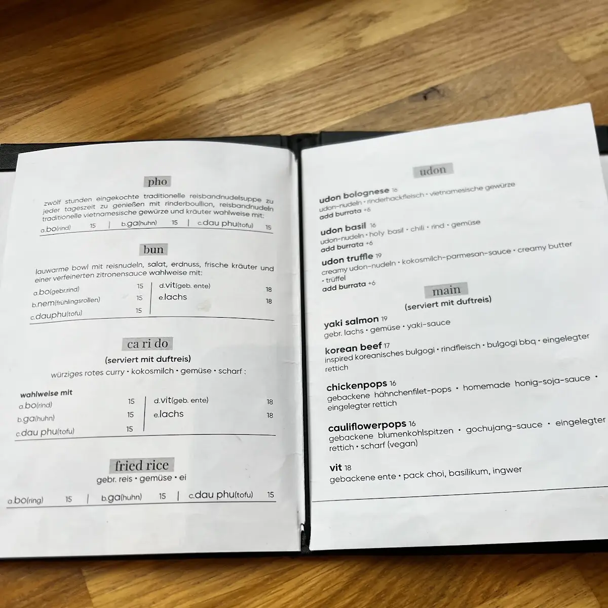 Speisekarte photo 2