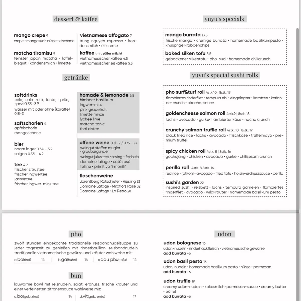 Speisekarte photo 3