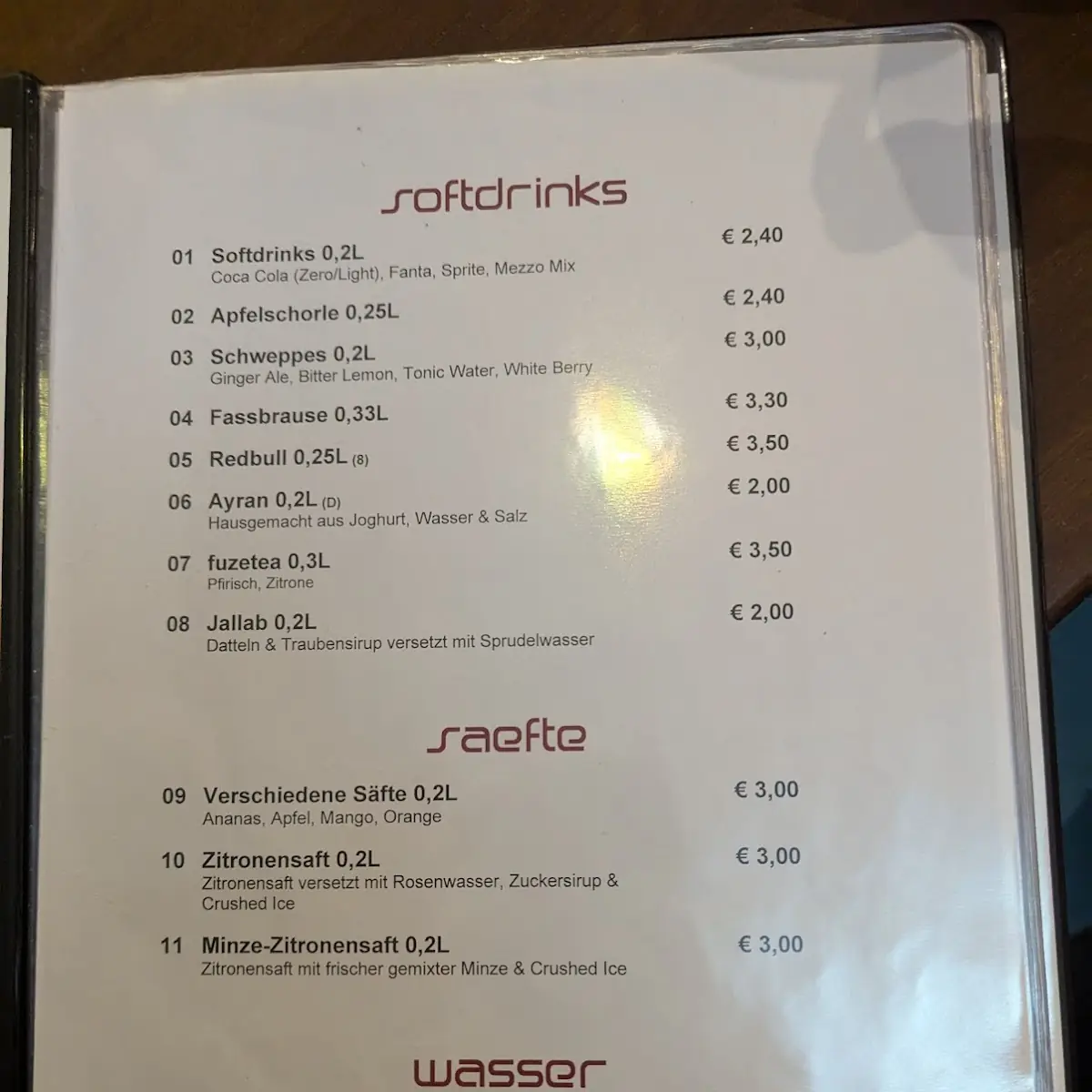 Speisekarte photo 2