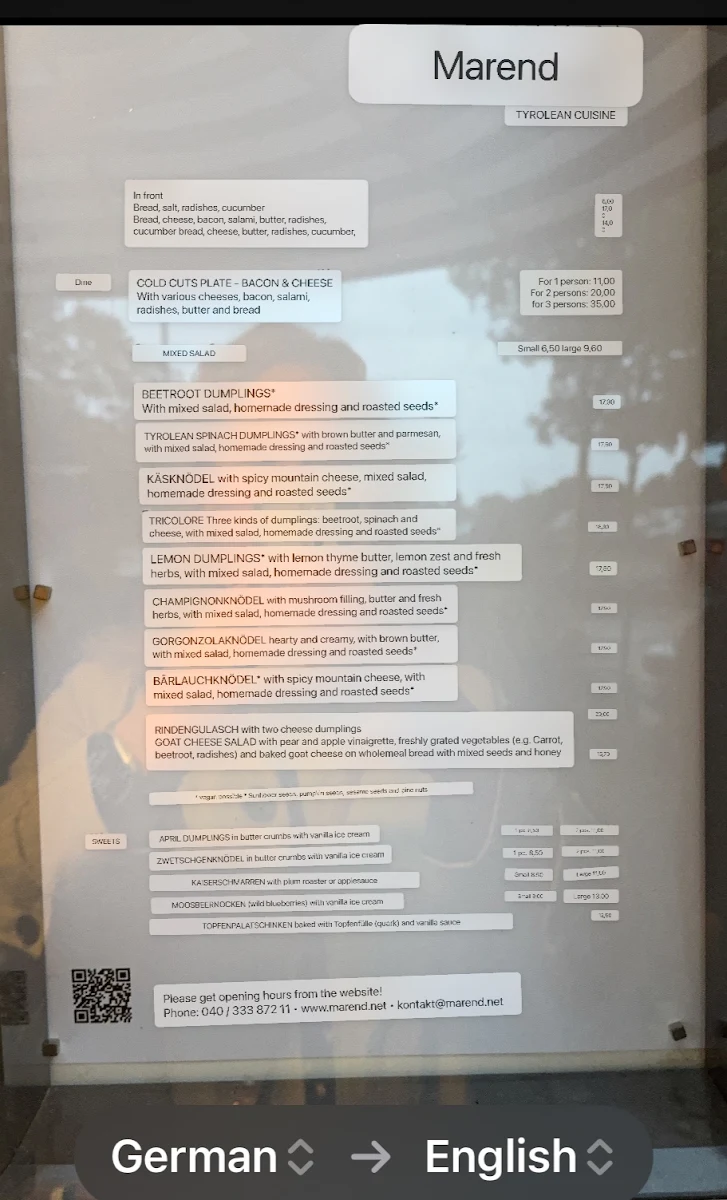 Speisekarte photo 1