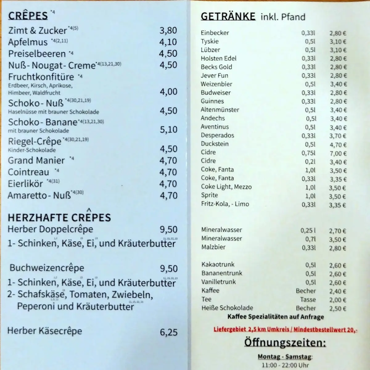 Speisekarte photo 2