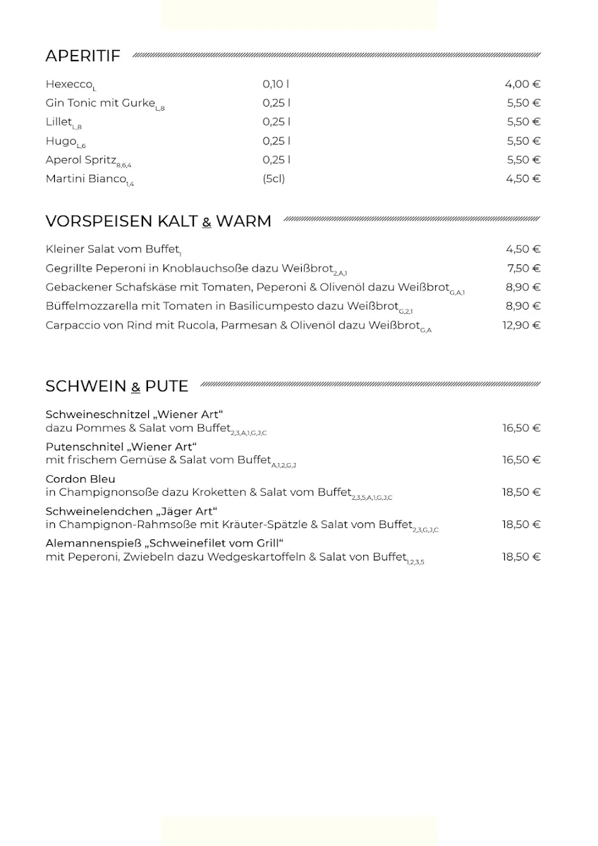 Speisekarte photo 2