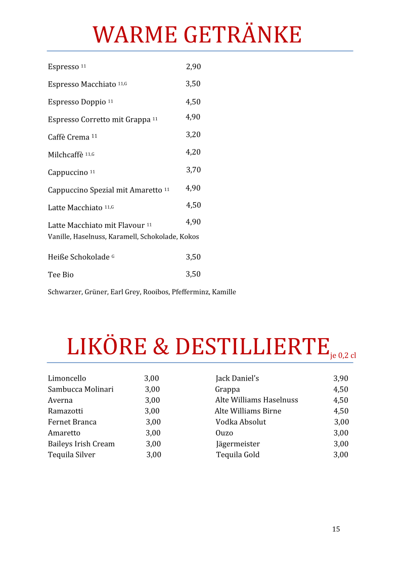 Speisekarte photo 5