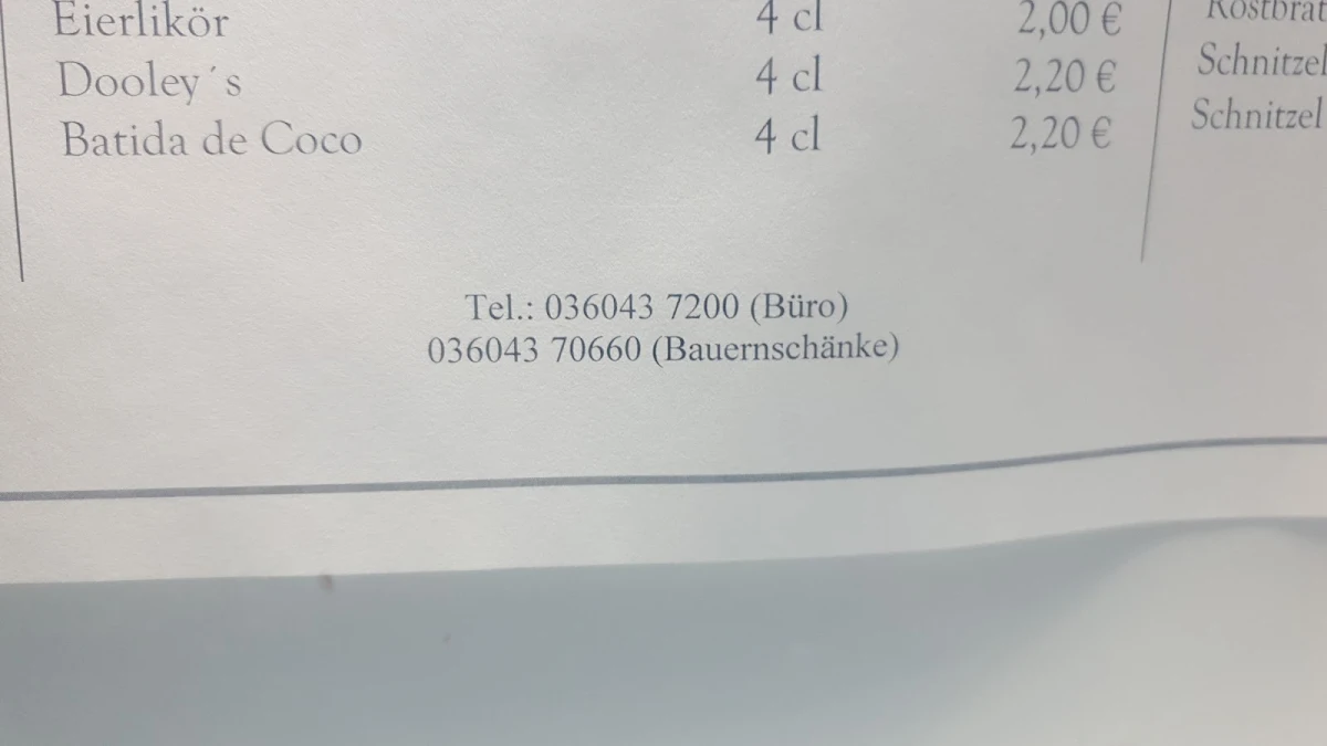 Speisekarte photo 2
