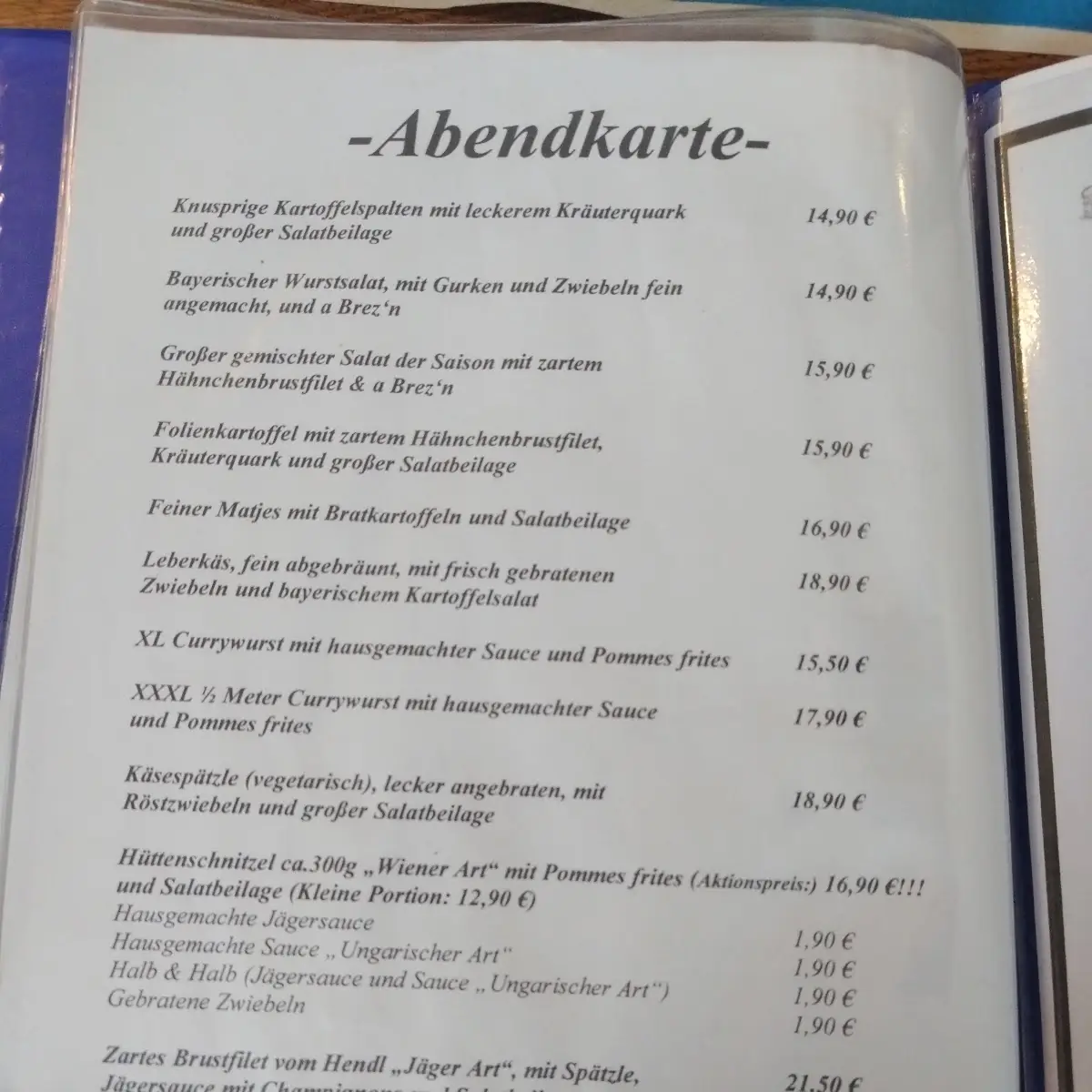 Speisekarte photo 2