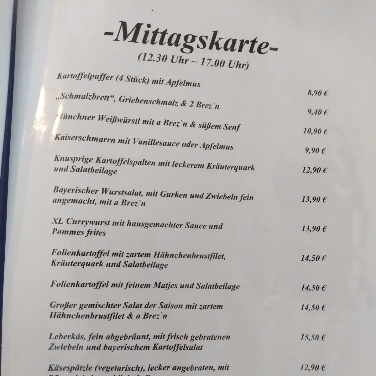 Speisekarte photo 3