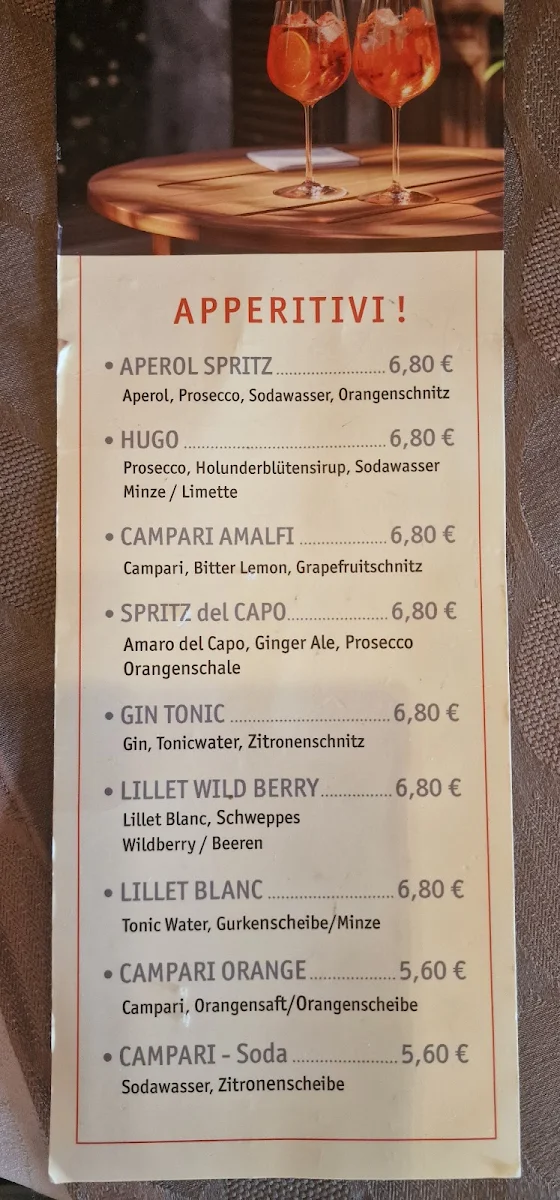 Speisekarte, Linde – Ristorante Pizzeria
