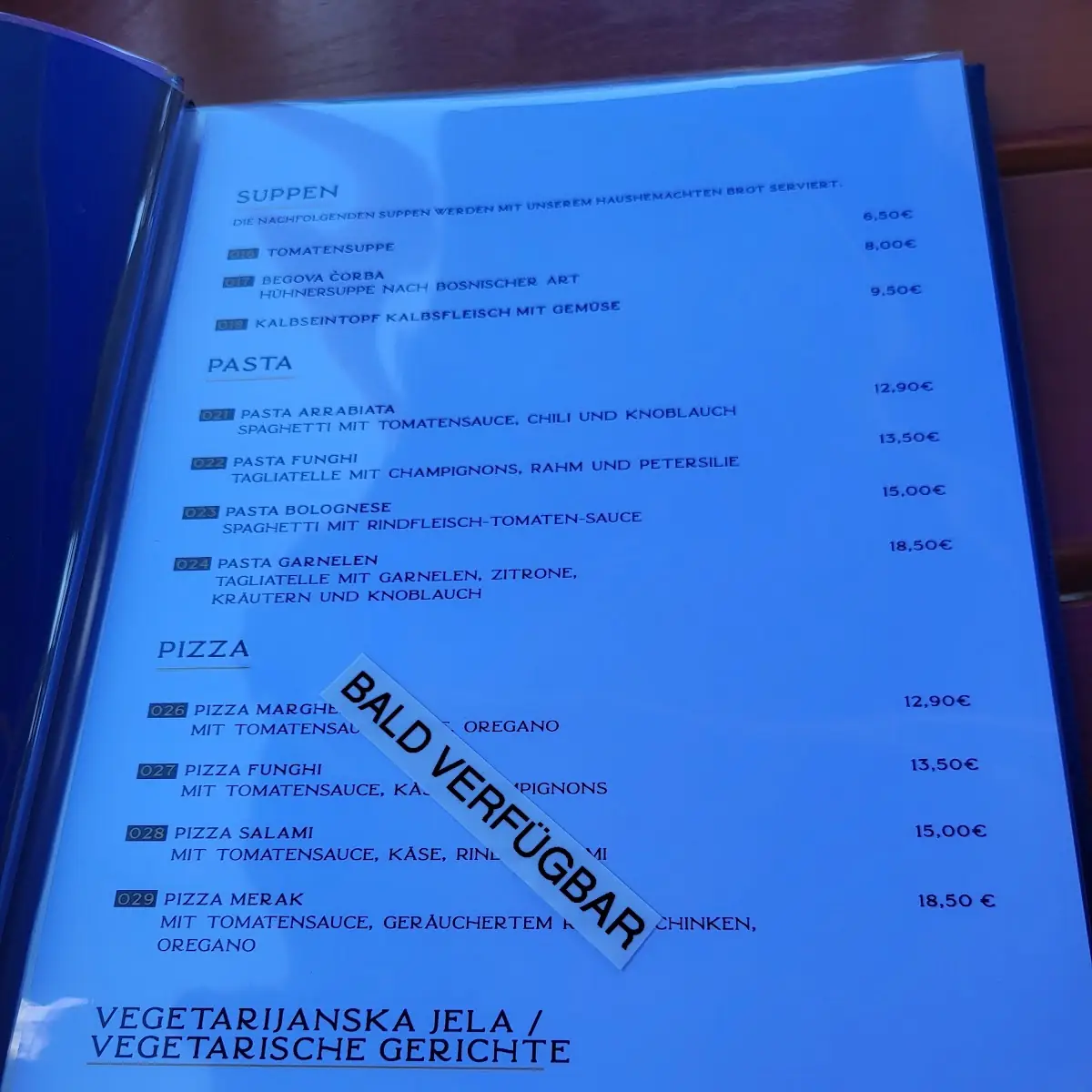 Speisekarte photo 2