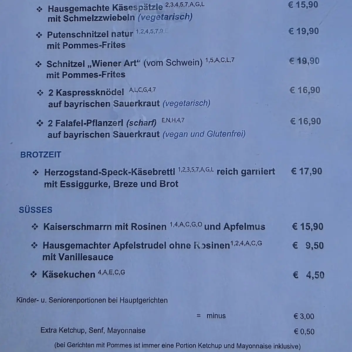 Speisekarte photo 1