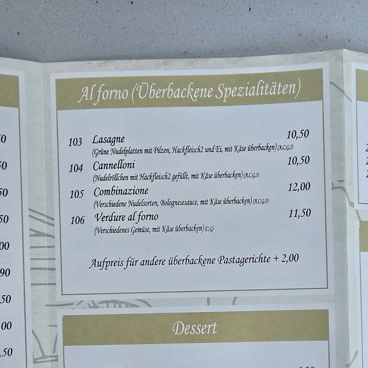 Speisekarte photo 2