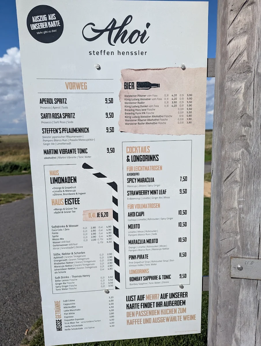 Speisekarte, Ahoi Steffen Henssler Otterndorf