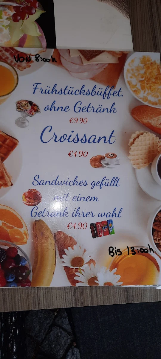 Speisekarte, Eiscafé Antonella