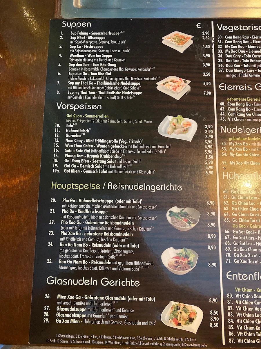 Speisekarte, Coco's Asia & Sushi