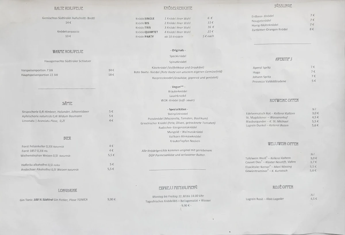 Speisekarte photo 2