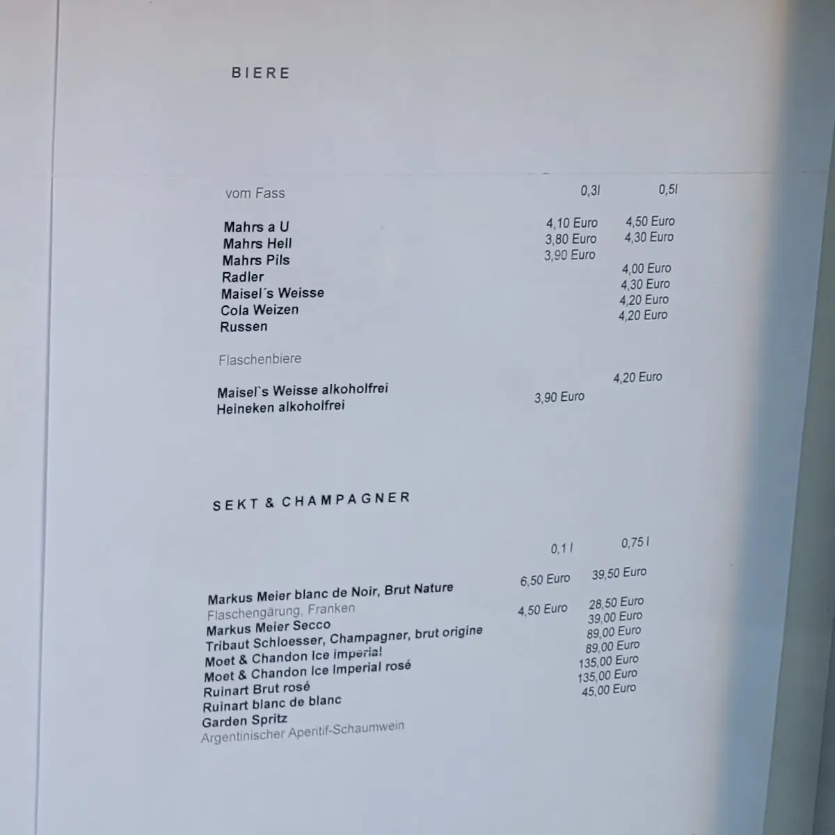 Speisekarte photo 1