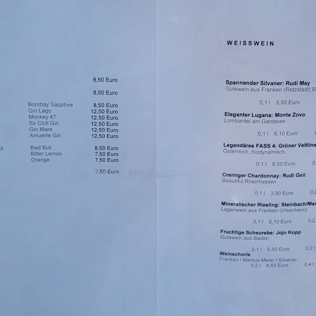 Speisekarte photo 2